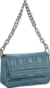 Calvin Klein , Schultertasche Ck Touch Shoulder Bag With Chain Pf22 in petrol, Schultertaschen für Damen
