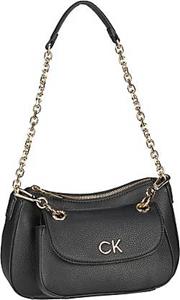Calvin Klein , Schultertasche Re-Lock Double Shoulder Bag Psp23 in schwarz, Schultertaschen für Damen