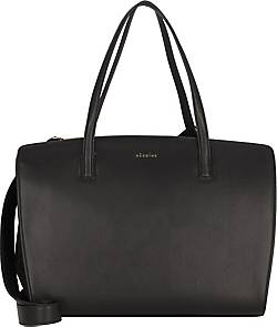 Maison Heroine , Charlotta Schultertasche Leder 34 Cm Laptopfach in schwarz, Schultertaschen für Damen