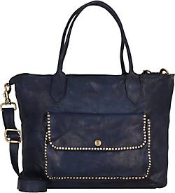 Campomaggi , Shopper Tasche Leder 36 Cm in blau, Shopper für Damen