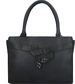 Cowboysbag , Schultertasche Leder 42 Cm Laptopfach in schwarz, Schultertaschen für Damen