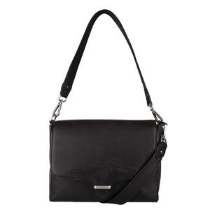 Cowboysbag , Schultertasche Leder 27 Cm in schwarz, Schultertaschen für Damen