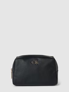 Calvin Klein, Re-Lock Kosmetiktasche 18 Cm in schwarz, Kosmetiktaschen für Damen
