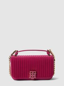 TOMMY HILFIGER, Handtasche Th Outline Crossover Velvet Fa22 in pink, Henkeltaschen für Damen