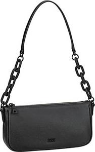 DKNY , Schultertasche Frankie Pebble Leather Tz Demi in schwarz, Schultertaschen für Damen
