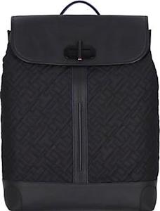 Tommy Hilfiger , Th Turnlock Rucksack 42 Cm Laptopfach in schwarz, Rucksäcke für Damen