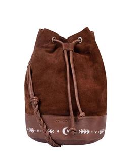 Cowboysbag , Beuteltasche Leder 22 Cm in mittelbraun, Schultertaschen für Damen