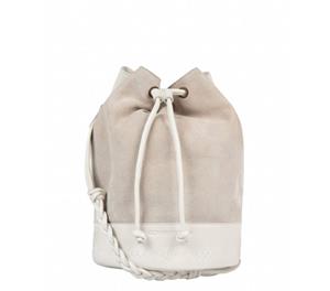 Cowboysbag , Beuteltasche Leder 22 Cm in weiß, Schultertaschen für Damen