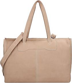 Cowboysbag , Schultertasche 41 Cm Laptopfach in beige, Schultertaschen für Damen
