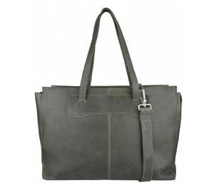 Cowboysbag , Schultertasche 41 Cm Laptopfach in dunkelgrün, Schultertaschen für Damen