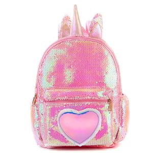 ArmadaDeals Oogverblindende Eenhoorn Rugzak Sequin leuke Satchel Kids kinderen reizen boekentas, Roze