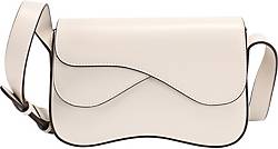 Ekonika , Schultertasche Kleine Damentasche Mit Geschwungenem Design in weiß, Schultertaschen für Damen