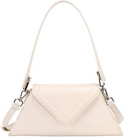 Ekonika , Schultertasche Mittelgroße Damentasche In Geometrischem Design in weiß, Schultertaschen für Damen