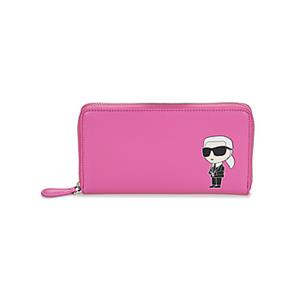 Karl Lagerfeld, Langbörse K/ikonik 2.0 Leather Continental Wallet in pink, Geldbörsen für Damen