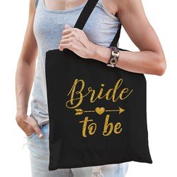 Bellatio 1x Vrijgezellenfeest Bride to be tasje Zwart