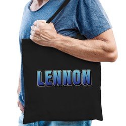 Bellatio Lennon muziek fan cadeau tas Zwart
