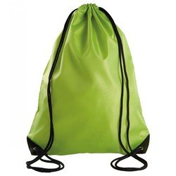 2x stuks sport gymtas/draagtas in kleur lime Groen
