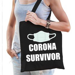 Bellatio Corona survivor katoenen tas Zwart