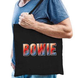 Bellatio Bowie muziek fan cadeau tas Zwart