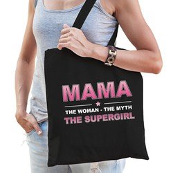 Bellatio Mama the supergirl cadeau tasje Zwart