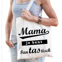 Bellatio Mama je bent fantastisch katoenen cadeau tas - kadotas voor moeders - Feest Boodschappentassen