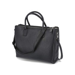 VOi, Hirsch Nara Handtasche Leder 40 Cm Laptopfach in schwarz, Henkeltaschen für Damen