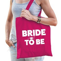 Bellatio 1x Bride To Be vrijgezellenfeest tasje Roze