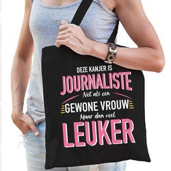 Bellatio Gewone vrouw / journaliste cadeau tas Zwart