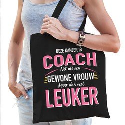Bellatio Gewone vrouw / coach cadeau tas Zwart