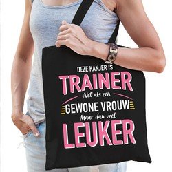 Bellatio Gewone vrouw / trainer cadeau tas Zwart