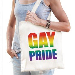 Bellatio Gay Pride regenboog tas - Wit