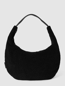 Marc O'Polo, Teddy-Hobo Bag Mit Soften Lammleder-Details in schwarz, Umhängetaschen für Damen