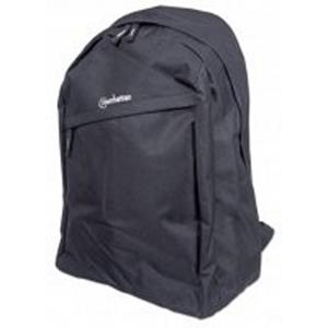 "Manhattan Knappack Backpack 15.6", Black, LOW COST, Lightweight, Internal Laptop Sleeve, Accessories Pocket, Padded Adjustable Shoulder Straps, Water Bottle Holder, Three Year Warranty - Note