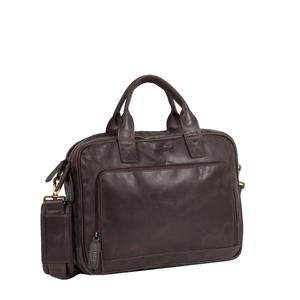 Justified Bags  Max Business Bag - Laptoptas - Aktetas - 13'' Laptop - Leer - Bruin