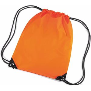 Bagbase 3x stuks oranje gymtas/ gymtasjes met rijgkoord 45 x cm -