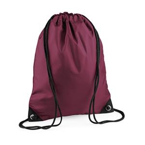 Bagbase 10x stuks sport gymtas bordeaux rood met rijgkoord 45 x cm -