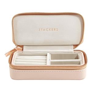 Stackers Mid-size Travel Box Blush & Grey