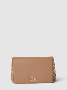 Calvin Klein Re-Lock Shoulder Bag w/Flap Safari Canvas