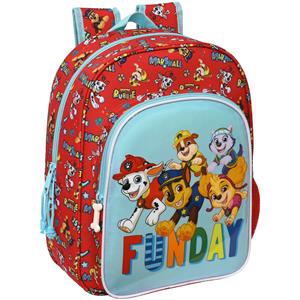 Kinderrucksack The Paw Patrol Funday Rot Hellblau (26 X 34 X 11 Cm)