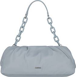 Calvin Klein , Soft Nylon Schultertasche 37 Cm in hellblau, Schultertaschen für Damen