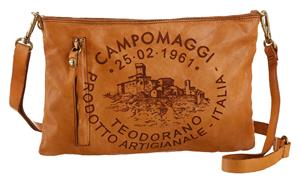 Campomaggi Umhängetasche "TRAMONTANA", mit schöner Logo Prägung im Leder