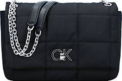 Calvin Klein , Re-Lock Quilt Schultertasche 29 Cm in schwarz, Schultertaschen für Damen