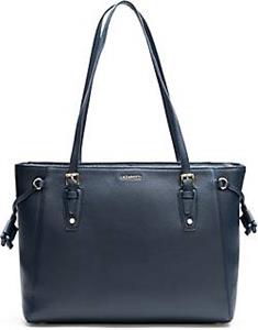 Lazarotti , Bologna Leather Shopper Tasche Leder 36 Cm in dunkelblau, Shopper für Damen