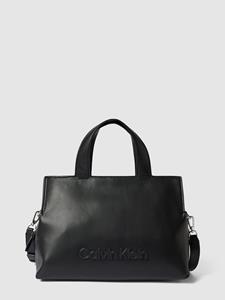 Calvin Klein, Ck Neat Handtasche 35 Cm in schwarz, Henkeltaschen für Damen