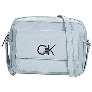 Calvin Klein Re-Lock Camera Bag w/Flap Pearl Blue