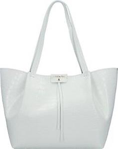 PATRIZIA PEPE , Shopper Tasche Leder 30 Cm in weiß, Shopper für Damen