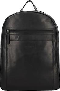 Greenburry , Pure Black Rucksack Leder 46 Cm Laptopfach in schwarz, Rucksäcke für Damen