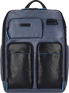 Piquadro , Blue Square Revamp Rucksack Rfid Leder 42 Cm Laptopfach in dunkelblau, Rucksäcke für Damen