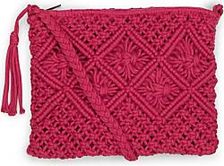 COX , Häkel-Tasche in pink, Schultertaschen für Damen