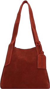 Cowboysbag , Suede Bowman Schultertasche Leder 28 Cm in rot, Schultertaschen für Damen